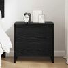 vidaXL Bedside Cabinet Black Oak 45 x 34 x 44.5 cm Engineered Wood