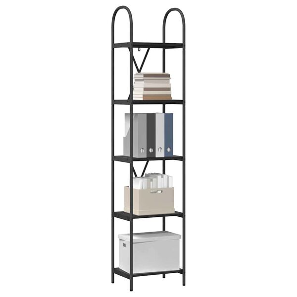 vidaXL Bookshelf Black Oak 40 x 30 x 183 cm Engineered wood