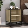 vidaXL Bedside Cabinet Sonoma Oak 40x31x50 cm Engineered Wood and Metal