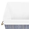 vidaXL Bamboo Laundry Basket Grey