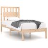 vidaXL Bed Frame without Mattress Solid Wood 100x200 cm (810007+818555)