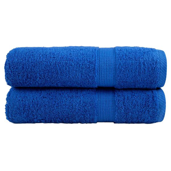 vidaXL Premium Hand Towels "SOLUND" 2 pcs Blue 50x100 cm 600 gsm
