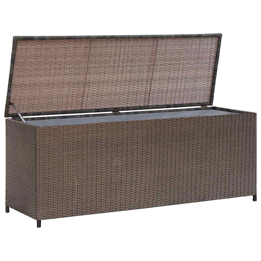 Brown rattan deals storage bench