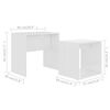 vidaXL Coffee Table Set High Gloss White 48x30x45 cm Engineered Wood