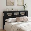 vidaXL LED Headboard Black 180x18.5x103.5 cm Engineered Wood