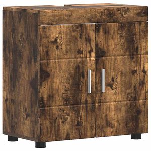 vidaXL Bathroom Cabinet Set TULUM Smoked Oak 60 x 34 x 63 cm