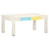 vidaXL Coffee Table White 110x60x45 cm Solid Mango Wood