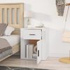 vidaXL Bedside Cabinet White 50x36x60 cm Engineered Wood