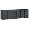 vidaXL Wheelie Bin Storage for 6 Bins Anthracite 408 x 77.5 x 121.5 cm