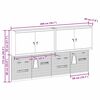 vidaXL Tool Cabinet Set with Shelf 6 pcs Red Powder-Coated Steel