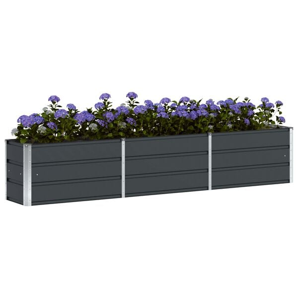 vidaXL Planter Anthracite 240 x 40 x 45 cm Steel