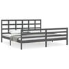 vidaXL Bed Frame without Mattress Grey 200x200 cm Solid Wood