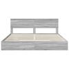 vidaXL Storage Bed Grey Sonoma 200 x 200 cm Engineered Wood