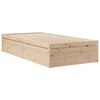 vidaXL Bed with Mattress 100x200 cm Solid Wood Pine