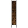 vidaXL Bathroom Cabinet Smoked Oak 33x33x185.5 cm Engineered Wood