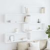 vidaXL Wall Cube Shelf 4 pcs White 100x15x30 cm Engineered Wood