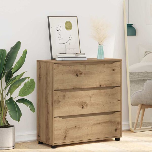 vidaXL Storage Cabinet Artisan Oak 80 x 31 x 81 cm Engineered Wood