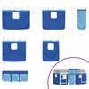 vidaXL Kids'Loft Bed Frame with Curtains White and Blue 79.5 x 200 cm