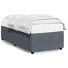 vidaXL Bed Frame without Mattress Dark Grey Single Velvet