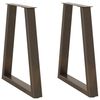 vidaXL Dining Table Legs V-Shape 2 pcs Natural Steel 60x(72-73.3) cm Steel