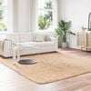 vidaXL Shaggy Rug High Pile NAVARRA Beige 240x240 cm Polyester