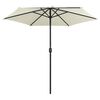vidaXL Garden Parasol with Aluminium Pole 270x246 cm Sand White