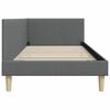 vidaXL Corner Bed Frame with Headboard Dark Grey 90 cm x 190 cm Velvet