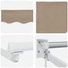 vidaXL Manual Retractable Awning with LEDs Beige 3.5 x 2.5 m