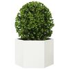 vidaXL Garden Planter White Hexagon 69x60x45 cm Steel