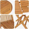 vidaXL Garden Dining Set 5 pcs Brown Solid Teak Wood