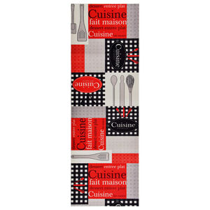 vidaXL Kitchen Floor Mat | Multicolour with red, black, and grey