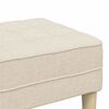 vidaXL Bench with Cushion Linen 113 x 57 x 39 cm Fabric
