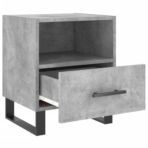 vidaXL Bedside Cabinet Concrete Grey 40x35x47.5 cm Engineered Wood