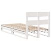vidaXL Bed Frame without Mattress White 75x190 cm Small Single Solid Wood Pine