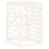 vidaXL Double Wheelie Bin Storage White Solid Wood Pine