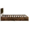 vidaXL Storage Bed with Drawer Smoked Oak 160 x 200 cm Engineered Wood