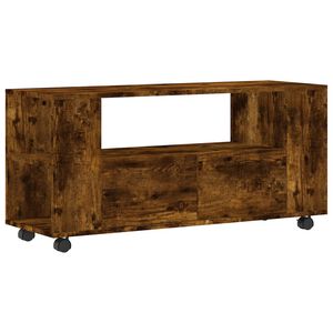 vidaXL TV Cabinet Smoked Oak 102x34,5x43 cm Engineered Wood