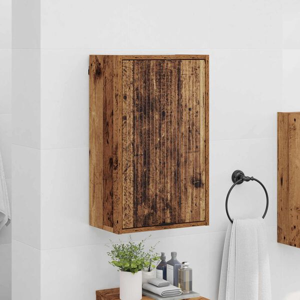 vidaXL Bathroom Cabinet Wall-mounted Old Wood 39 x 23.5 x 65 cm