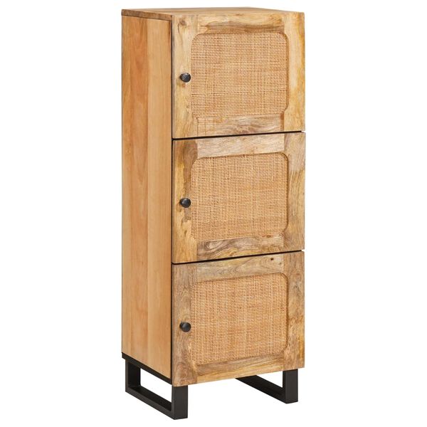 vidaXL Highboard with Storage Brown 90 x 33 x 75 cm Solid Mango Wood