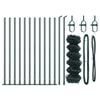 vidaXL Fence Post Green 25 x 0.6 m (60 x 60 mm mesh) Steel and PVC