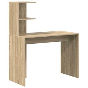 vidaXL Desk with Shelf Sonoma oak 102 x 50 x 124 cm Engineered wood
