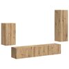 vidaXL TV Cabinet Set 4 pcs Artisan Oak Engineered Wood