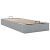 vidaXL Ottoman Bed Frame without Mattress Light Grey Single Fabric