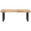 vidaXL Basin Shelf Wall Mounted Steel and Solid Wood Acacia