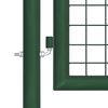 vidaXL Mesh Garden Gate Steel 400x100 cm Green