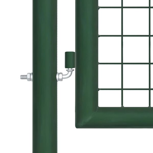 vidaXL Mesh Garden Gate Steel 400x100 cm Green