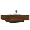 vidaXL Coffee Table with LED Lights Brown Oak 100x100x31 cm