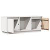 vidaXL TV Cabinet White 110.5x35x44 cm Solid Wood Pine