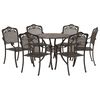 vidaXL Garden Dining Set 7 pcs Bronze Aluminium