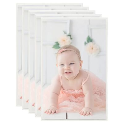 vidaXL Photo Frames Collage 5 pcs for Table Silver 13x18cm MDF